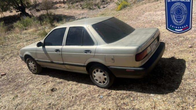 Recupera AEI en Huejotitán automóvil robado hace tres días en Parral