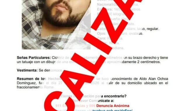 Localiza Fiscalía de Distrito Zona Centro a 2 hombres con reporte de ausencia