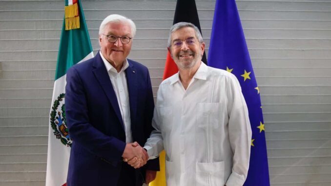 El presidente de Alemania, Frank-Walter Steinmeier, llega a México