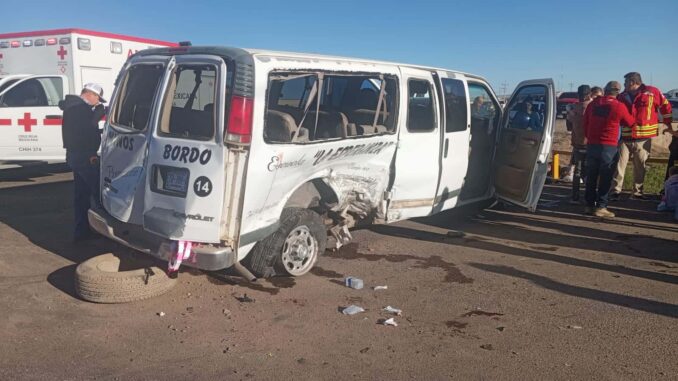 Choque en Corredor Comercial  involucra transporte escolar con menores a bordo en Cuauhtémoc