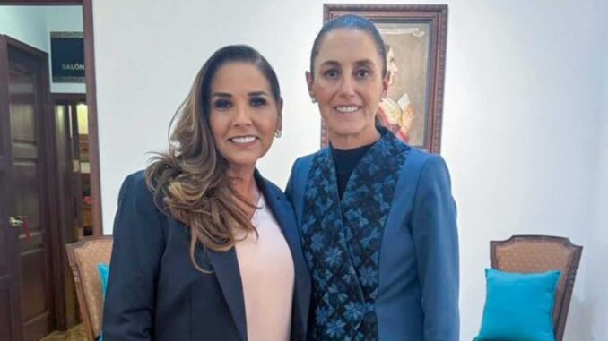 Mara Lezama y Claudia Sheinbaum revisan avances de proyectos en Quintana Roo