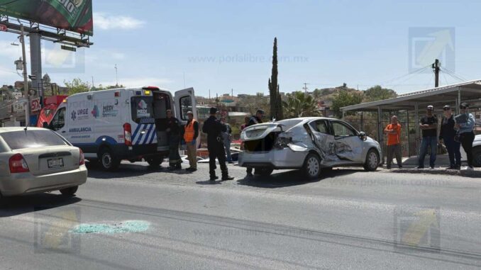 Choque múltiple con pipa de gas LP deja dos lesionados en la avenida Pacheco