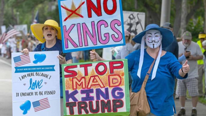 Comienzan las mayores protestas de ‘No Kings’ contra Trump, la guerra en Irán y el ICE