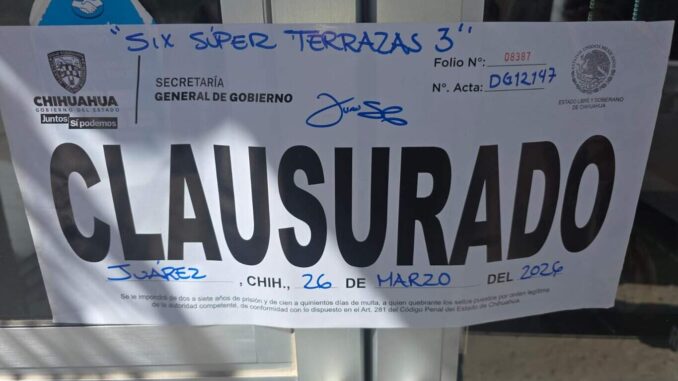 Realiza Gobernación Estatal clausuras de 15 establecimientos durante la última semana