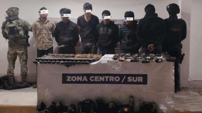 Capturan durante operativo a 6 sujetos con un arsenal en Guachochi