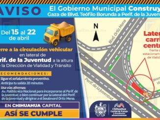 ¡Alerta Vial! Cerrarán circulación en tramo de lateral del periférico por modernización de línea de agua potable