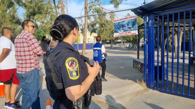 Implementa Policía Municipal Operativo Regreso a clases para seguridad de estudiantes