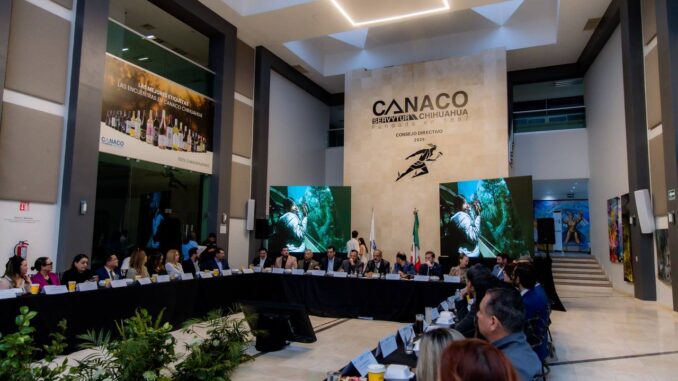 Reconoce Marco Bonilla a CANACO Chihuahua por su papel clave en el desarrollo económico de la capital
